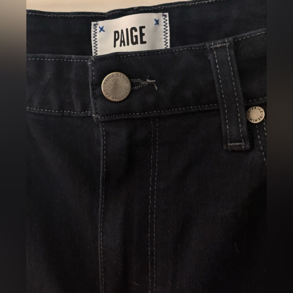 Paige Hoxton High Rise Skinny Jeans, Extra Dark Wash, Size 30 - Picture 4 of 12
